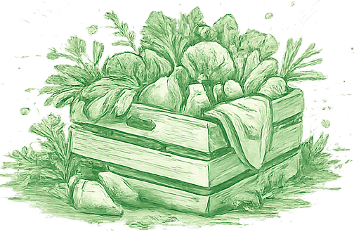 Ilustración de excedentes y productos